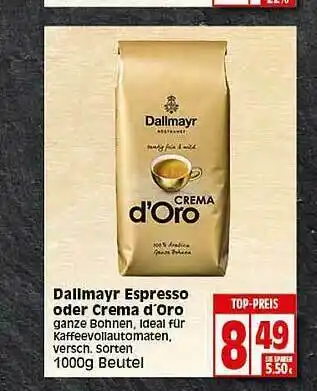 Elli Markt Dallmayr Espresso Oder Crema D'oro Angebot