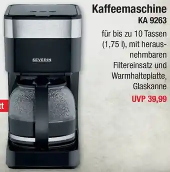 Zimmermann SEVERIN Kaffeemaschine KA 9263, 900 Watt Angebot