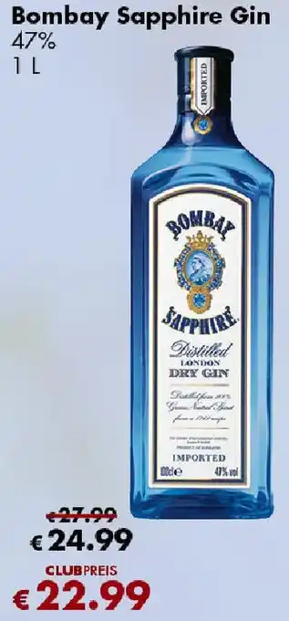 Travel Free Bombay Sapphire Gin 1 L Angebot