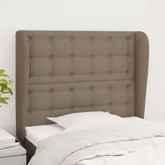 ManoMano Kopfteil Déco Kopfteil für Betten Heimdekoration mit Ohren Taupe 83x23x118/128 cm Stoff DE66355 Angebot