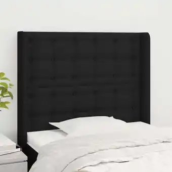 ManoMano Kopfteil,Betthaupt,Bett-Kopfteil mit Ohren Schwarz 93x16x118/128 cm Stoff GTRD51454 Maisonchic Angebot