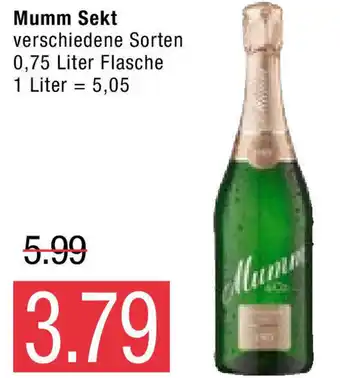 Marktkauf Mumm Sekt 0,75L Angebot