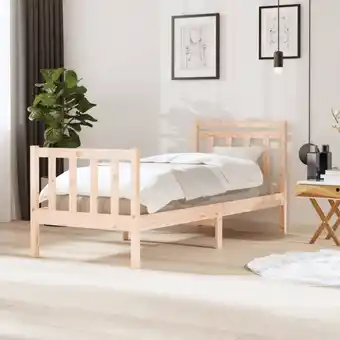 ManoMano Massivholzbett Einzelbett Bett für Schlafzimmer 90x190 cm 3FT6 Single DE60822 Angebot