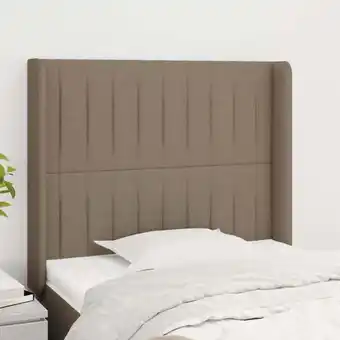 ManoMano Kopfteil für Bett - Bett-Kopfteil mit Ohren Taupe 103x16x118/128 cm Stoff BV512693 Bonnevie Angebot