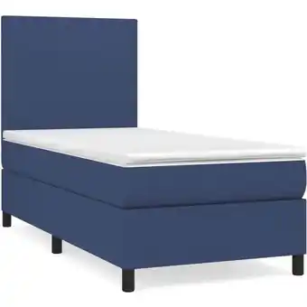 ManoMano Bettgestell mit Matratze für Erwachsene,Komfortbett und Polsterbet,Boxspringbett Blau 90x200 cm Stoff -Maison 81999 - Blau Angebot