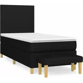 ManoMano Bettgestell mit Matratze,Betten für Erwachsene,Boxspringbett,Schlafzimmerbett Schwarz 90x190 cm Stoff -Maison 84624 - Schwarz Angebot