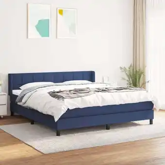 ManoMano Bettgestell mit Matratze für Erwachsene,Komfortbett und Polsterbet,Boxspringbett Blau 160x200 cm Stoff -Maison 78882 - Blau Angebot