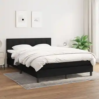 ManoMano Boxspringbett,Schlafzimmerbett mit Matratze Schwarz 140x200 cm Stoff vidaXL57945 Angebot