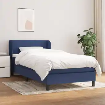 ManoMano Boxspringbett,Schlafzimmerbett mit Matratze Blau 90x200 cm Stoff vidaXL Angebot