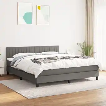 ManoMano Boxspringbett mit Matratze Bett für Erwachsene Schlafzimmerbett Bett für Erwachsene Schlafzimmerbett Dunkelgrau 180x200 cm St Angebot