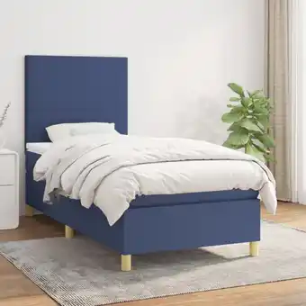 ManoMano Boxspringbett mit Matratze Blau 100x200 cm Stoff vidaXL418609 Angebot