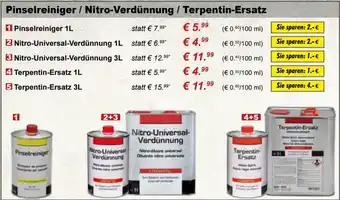 Stabilo Fachmarkt Pinselreiniger/Nitro Verdünnung/Terpentin Ersatz Angebot