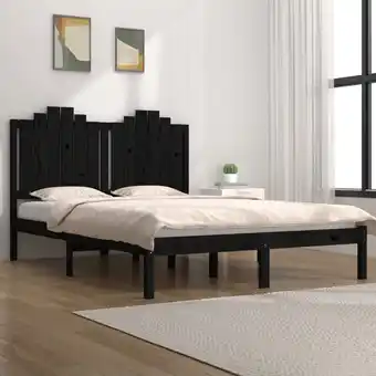 ManoMano Massivholzbett,Schlafzimmerbett,Doppelbett,Bett für Jugendliche,Erwachsene, ältere Menschen Schwarz Kiefer 150x200 cm BZSTK68 Angebot