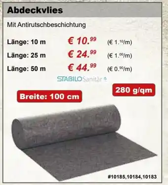 Stabilo Fachmarkt Abdeckvlies Angebot