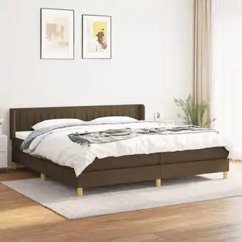 ManoMano Boxspringbett mit Matratze Doppelbett Bett für Schlafzimmer Dunkelbraun 200x200 cm Stoff DE17502 Angebot