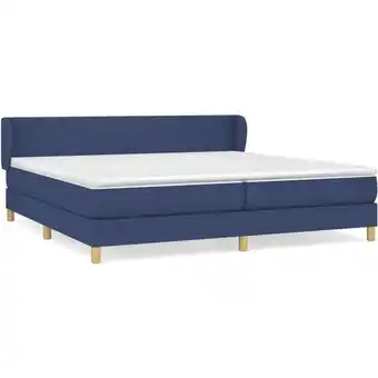 ManoMano Bettgestell mit Matratze für Erwachsene,Komfortbett und Polsterbet,Boxspringbett Blau 200x200 cm Stoff -Maison 29745 - Blau Angebot