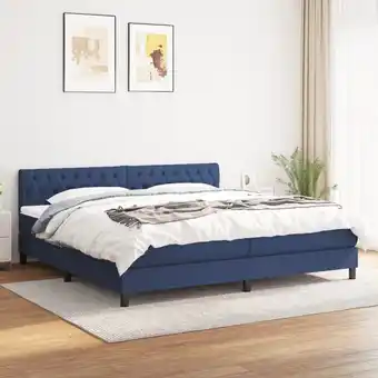 ManoMano Boxspringbett mit Matratze Doppelbett Bett für Schlafzimmer Blau 200x200 cm Stoff DE52055 Angebot