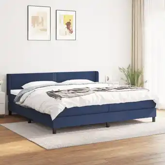 ManoMano Boxspringbett mit Matratze, Schlafzimmerbett, Hotelbett, Polsterbett Blau 200x200 cm Stoff JSHD549194 MaisonChic Angebot