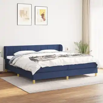 ManoMano Boxspringbett mit Matratze,Schlafzimmerbett,Polsterbett,Hotellbett Blau 200x200 cm Stoff DXJT761828 Maisonchic Angebot