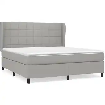 ManoMano Bettrahmen Einzelbett,Bettgestell und Polsterbett,Boxspringbett mit Matratze Hellgrau 180x200 cm Stoff Bonnevie 90346 - Grau Angebot