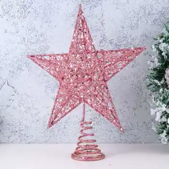 ManoMano Lycxames - Weihnachtsbaumschmuck, Sternform, Schmiedeeisen-Dekoration, dreidimensionales Pentagramm, glitzerndes Pentagramm,  Angebot