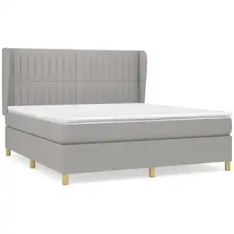 ManoMano Bettgestell mit Matratze,Betten für Erwachsene,Boxspringbett,Schlafzimmerbett Hellgrau 180x200 cm Stoff -Maison 12333 - Grau Angebot