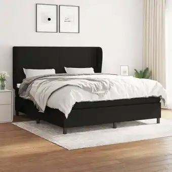 ManoMano Bettgestell mit Matratze,Betten für Erwachsene,Boxspringbett,Schlafzimmerbett Schwarz 180x200 cm Stoff -Maison 74349 - Schwar Angebot