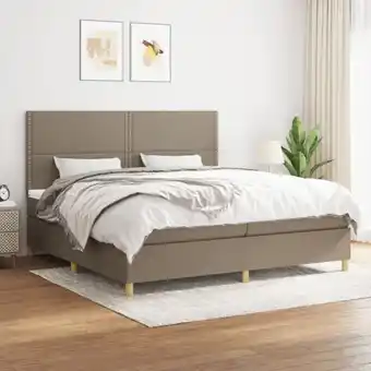 ManoMano Boxspringbett mit Matratze Doppelbett Bett für Schlafzimmer Taupe 200x200 cm Stoff DE46499 Angebot