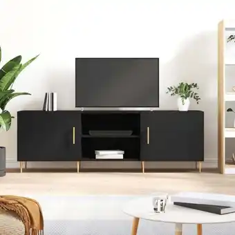 ManoMano TV-Möbel,TV-Schrank TV-Lowboard für Wohnzimmer TV-Hängeschrank Schwarz 150x30x50 cm Holzwerkstoff Maisonchic 87663 - Schwarz Angebot