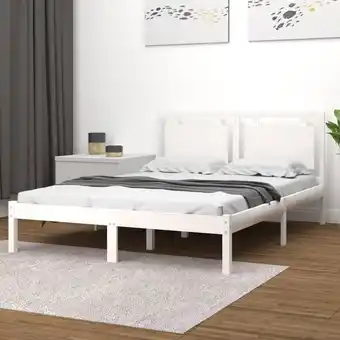 ManoMano Massivholzbett Doppelbett Bett für Schlafzimmer Weiß 180x200 cm 6FT Super King DE28727 Angebot