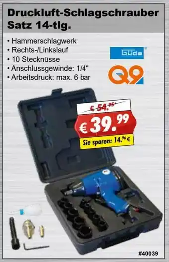 Stabilo Fachmarkt Güde Druckluft Schlagschrauber Satz 14-tlg. Angebot