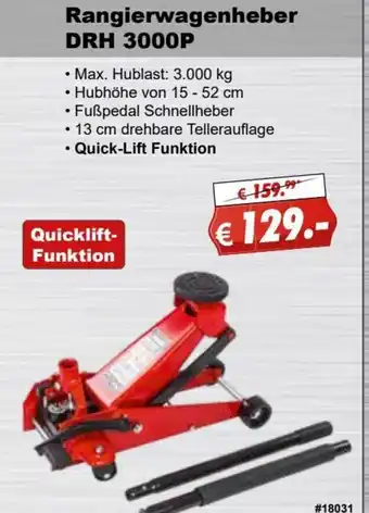 Stabilo Fachmarkt Rangierwagenheber DRH 3000P Angebot