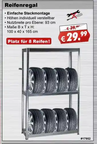 Stabilo Fachmarkt Reifenregal Angebot