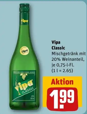 REWE Vipa Classic Mischgetränk mit 20% Weinanteil, 750ml Angebot