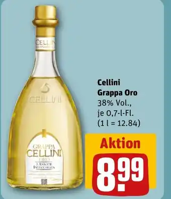 REWE Cellini Grappa Oro 38% Vol., 700ml Angebot