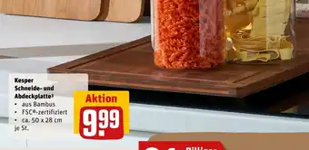 REWE Kesper Schneide- und Abdeckplatte aus Bambus Angebot