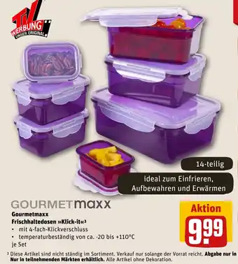 REWE GOURMETmaxx Frischhaltedosen >>Klick-it<< Angebot