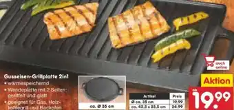 Netto Marken-Discount Gusseisen Grillplatte 2in1 Angebot