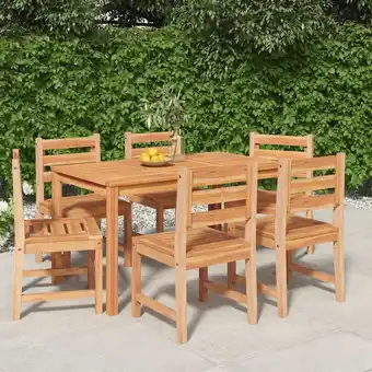 ManoMano 7-tlg. Garten-Essgruppe Gartenmöbel Set Terrassen/Balkon/Outdoor-Essgruppe Massivholz Teak ETHJ823137 Maisonchic Angebot