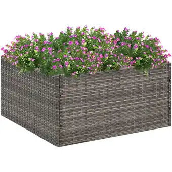 ManoMano Bonnevie - Pflanzkübel Grau 80x80x40 cm Poly Rattan vidaXL374795 Angebot