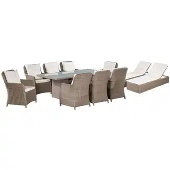 ManoMano 11-tlg. Garten-Essgruppe,Gartenmöbel Set Poly Rattan Braun vidaXL Angebot