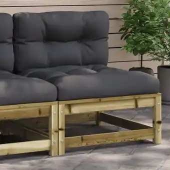 ManoMano Gartensofa ohne Armlehnen mit Kissen Kiefernholz Imprägniert vidaXL27829 Angebot