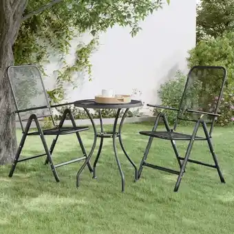 ManoMano Klappbare Gartenstühle 2 Stk. Gartensessel Streckgitter Anthrazit vidaXL Angebot