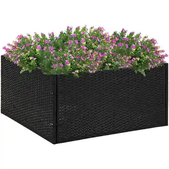 ManoMano Pflanzkübel,Blumenkasten Schwarz 80x80x40 cm Poly Rattan vidaXL Angebot