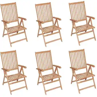 ManoMano Verstellbare Gartenstühle 6 Stk. Gartensessel Massivholz Teak vidaXL Angebot