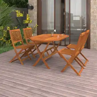 ManoMano 5-tlg. Garten-Essgruppe,Gartenmöbel Set Massivholz Akazie vidaXL Angebot