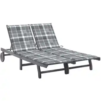 ManoMano 2-Personen-Sonnenliege mit Auflage Grau Akazie Massivholz vidaXL86283 Angebot