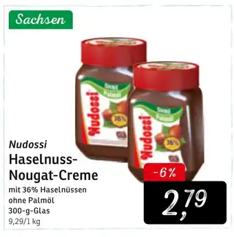 KONSUM Nudossi Haselnuss Nougat Creme 300g Angebot