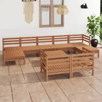 ManoMano 10-tlg. Garten-Lounge-Set Honigbraun Massivholz Kiefer vidaXL614198 Angebot