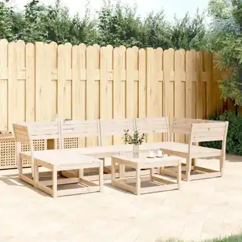 ManoMano 6-tlg. Garten-Sofagarnitur Massivholz Kiefer vidaXL83576 Angebot